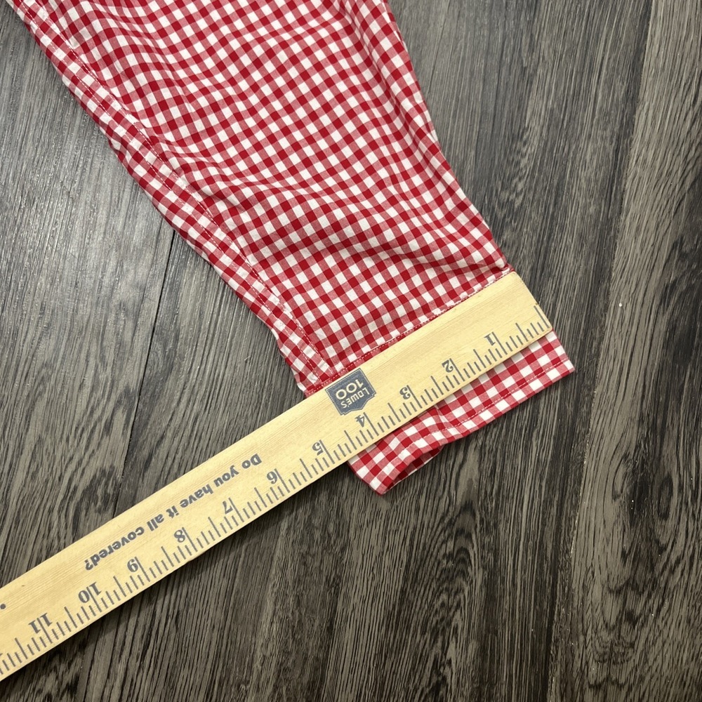 Tommy Hilfiger Mens XXL Classic Fit Button Down Shirt Red White  long sleeve - Picture 7 of 12